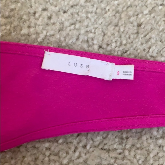 LUSH FUSCIA // BLACK SLIP DRESS - Picture 5 of 5